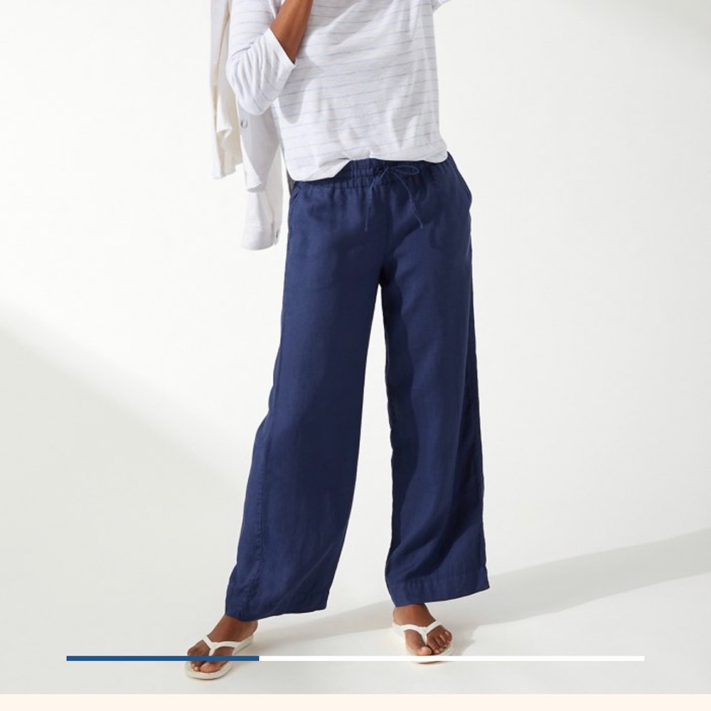 NWT Women’s Tommy Bahama Linen Pants, in Ocean Blue, Sz S